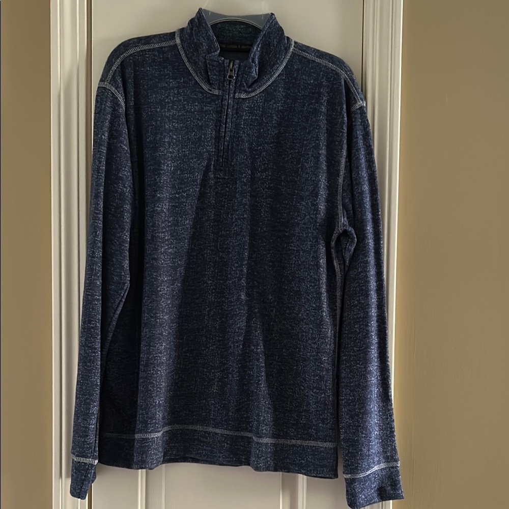 Vintage 1946 Blue 3/4 Zip Up  Pullover